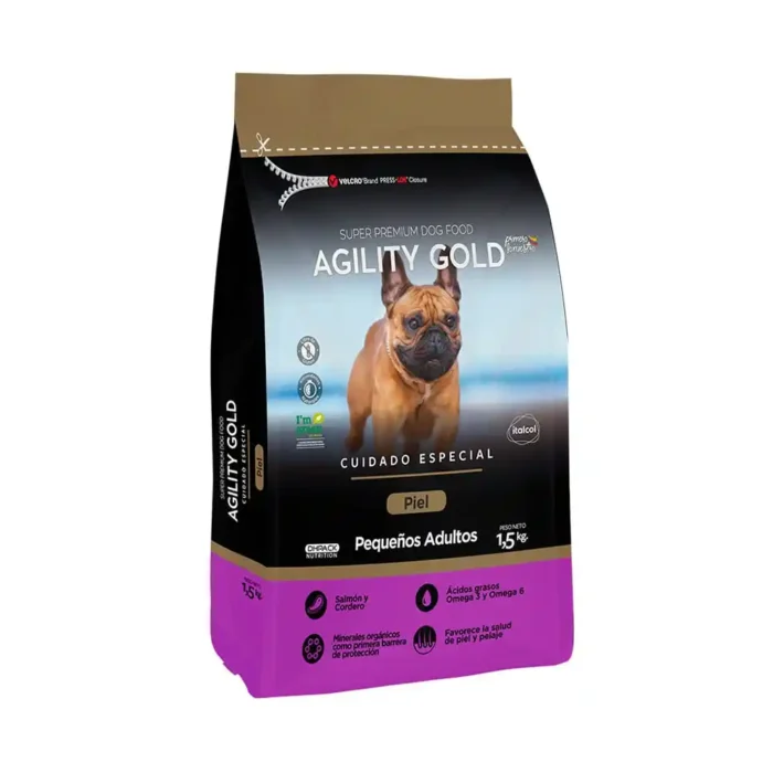 AGILITY GOLD PEQUEÑOS ADULTOS PIEL 1.5 KG