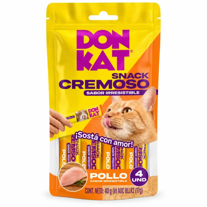 DONKAT SNACK CREMOSO POLLO X 4 TUBOS