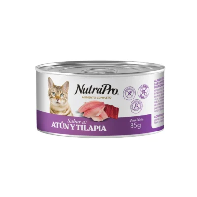NUTRAPRO LATA GATO ATUN Y TILAPIA 85 GR