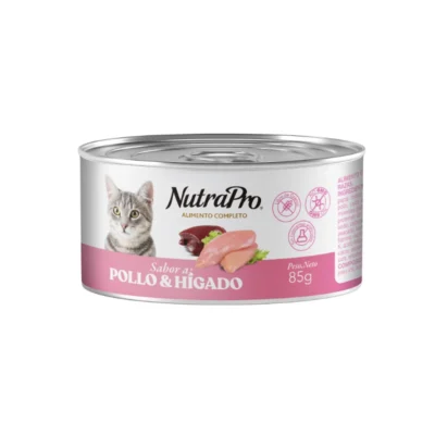 NUTRAPRO LATA GATO POLLO E HIGADO 85 GR