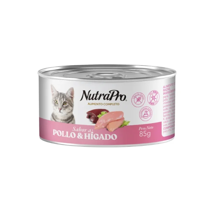NUTRAPRO LATA GATO POLLO E HIGADO 85 GR