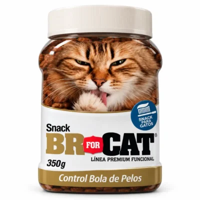 Envase de snacks para gatos premium (1) BR FOR CAT BOMBONERA SNACK BOLAS DE PELO 350 GR