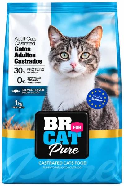 BR FOR CAT PURE GATO ADULTO CASTRADO SALMON X 1 KG