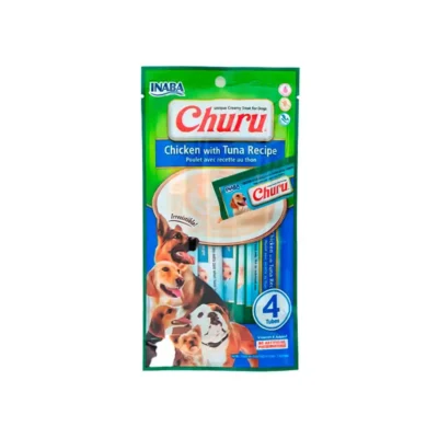 inaba-churu-perros-snack-cremoso-sabor-pollo-y-atun-x-4-unidades-14-g Churu Perros Snack Cremoso Sabor Pollo y Atún x 4 Unidades 14 g