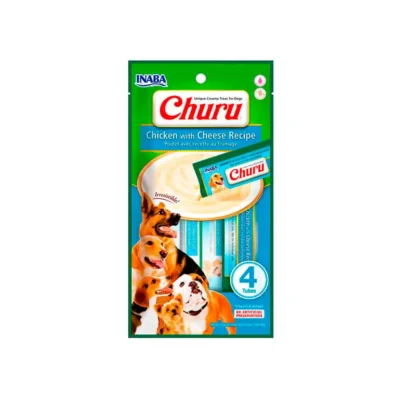 inaba-churu-perros-snack-cremoso-sabor-pollo-y-queso-x-4-unidades-14-g Churu Perros Snack Cremoso Sabor Pollo y Queso x 4 Unidades 14 g
