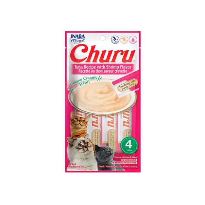 Churu Snack Receta de atún con sabor a camarones x 4 Unds 14 g