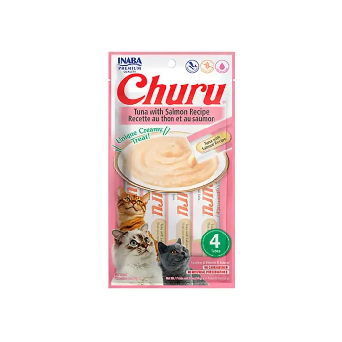 Churu Snack Receta de Atún con Salmón x 4 Unds 14 g
