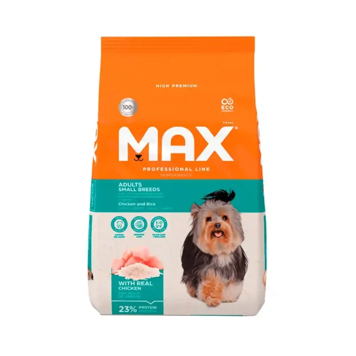Max Perros Adultos Razas Pequeñas Pollo y Arroz 500 Gr